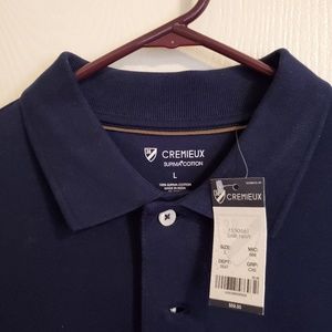 Collared short sleeve blue shirt. Daniel Cremieux.